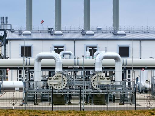 Die Gasempfangsstation der Ostseepipeline Nord Stream 1 in Lubmin, Mecklenburg Vorpommern.